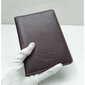 Coach Brown Leather Passport Case Holder